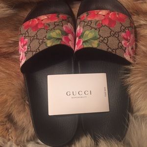 SOLD Floral Gucci Slides